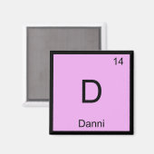 Danni Name Chemistry Element Periodic Table Magnet (Vorderseite/Rückseite)