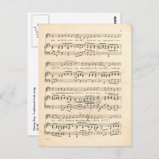 Danny Boy 2 Postkarte (Vorne/Hinten)