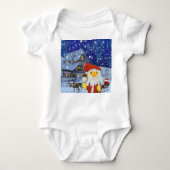 Danny Duck als Santa am Nordpol Baby Bodysui Baby Strampler (Vorderseite)