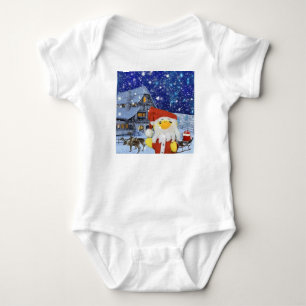 Danny Duck als Santa am Nordpol Baby Strampler