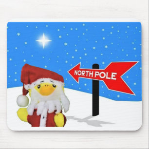 Danny Duck als Weihnachtsmann macht sich auf den W Mousepad