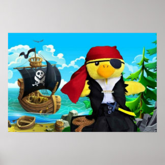 Danny Duck der Pirat. Poster