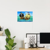 Danny Duck der Pirat. Poster (Heimbüro)