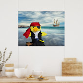 Danny Duck der Pirat. Poster (Küche)