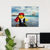 Danny Duck der Pirat. Poster (Heimbüro)
