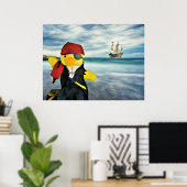 Danny Duck der Pirat. Poster (Heimbüro)