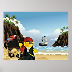 Danny Duck der Pirat. Poster