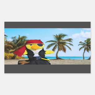 Danny Duck der Pirat Rechteckiger Aufkleber