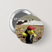 Danny Duck der Piratenknopf Button (Vorne & Hinten)