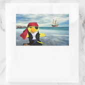 Danny Duck, der rechteckige Aufkleber für Piraten (Tasche)