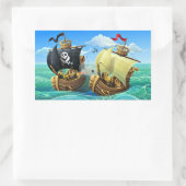 Danny Duck, der rechteckige Aufkleber für Piraten (Tasche)