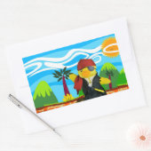 Danny Duck, der rechteckige Aufkleber für Piraten (Umschlag)