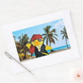 Danny Duck, der rechteckige Aufkleber für Piraten (Umschlag)