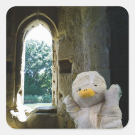 Danny Duck, die Mummy Quadratischer Aufkleber