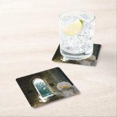 Danny Duck, die Mummy Rechteckiger Pappuntersetzer (Vor Ort)