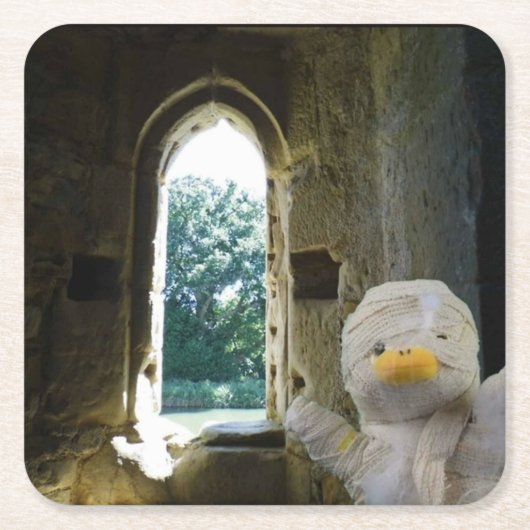 Danny Duck, die Mummy Rechteckiger Pappuntersetzer (Vorderseite)