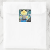 Danny Duck im Gymnastiksticker Quadratischer Aufkleber (Tasche)