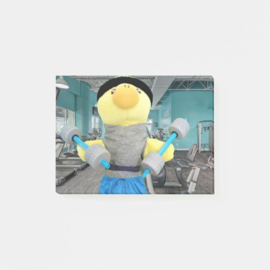 Danny Duck in the Gym Post-it Klebezettel (Vorderseite)