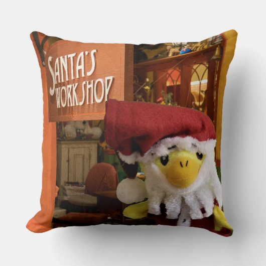 Danny Duck Santa Christmas Throw Kissen (Vorderseite)