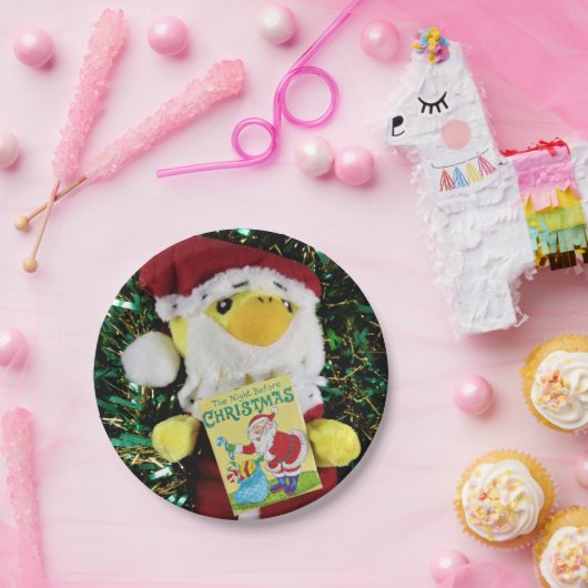 Danny Duck Santa. Pappteller (Party)