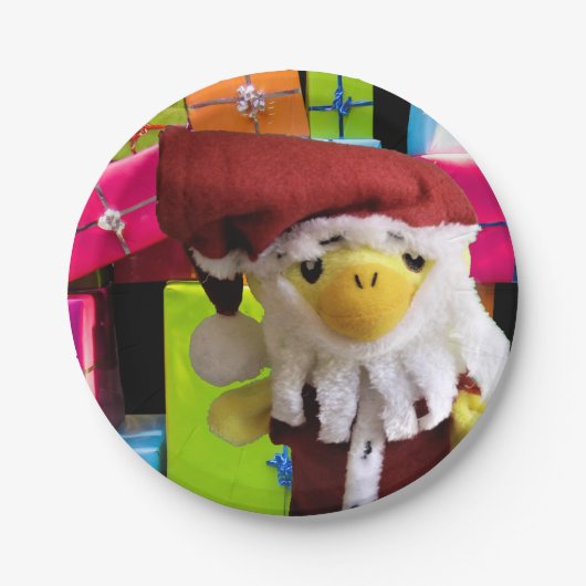 Danny Duck Santa. Pappteller (Vorderseite)