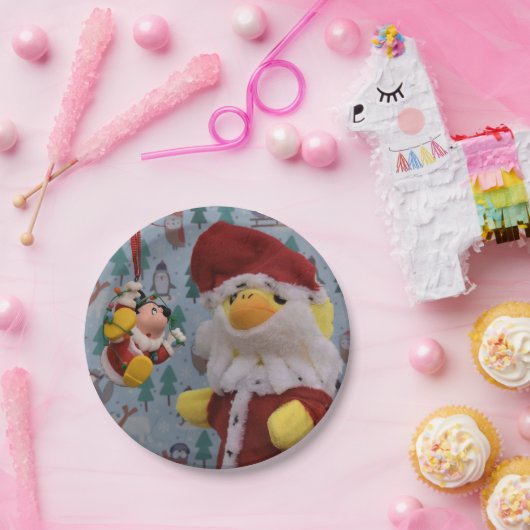 Danny Duck Santa. Pappteller (Party)