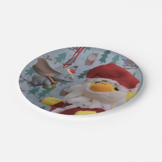 Danny Duck Santa. Pappteller (Schrägansicht)