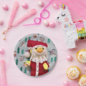 Danny Duck Santa. Pappteller (Party)