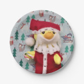 Danny Duck Santa. Pappteller (Vorderseite)