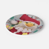 Danny Duck Santa. Pappteller (Schrägansicht)