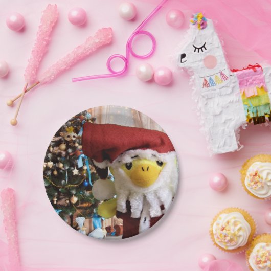 Danny Duck Santa. Pappteller (Party)