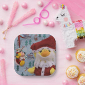 Danny Duck Santa. Pappteller (Party)