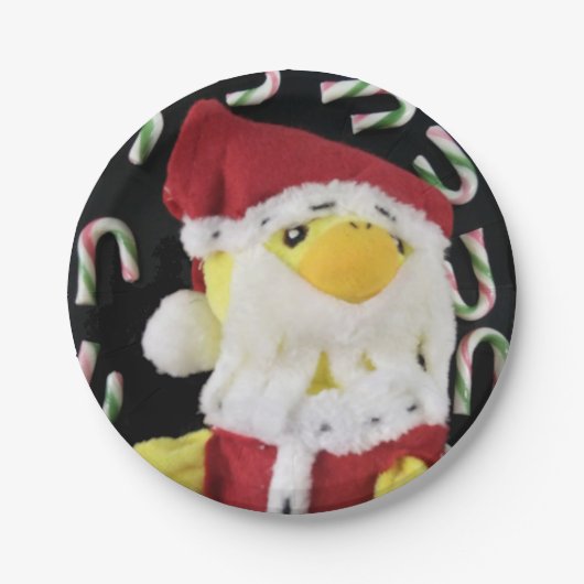 Danny Duck Santa. Pappteller (Vorderseite)