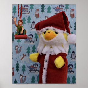 Danny Duck Santa Poster