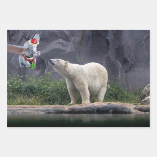 Danny Duck Santa. Tree Ornament Geschenkpapier Set (Vorderseite 3)