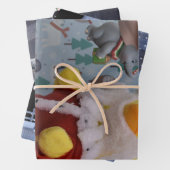 Danny Duck Santa. Tree Ornament Geschenkpapier Set (Beispiel)