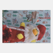 Danny Duck Santa. Tree Ornament Geschenkpapier Set (Vorderseite)