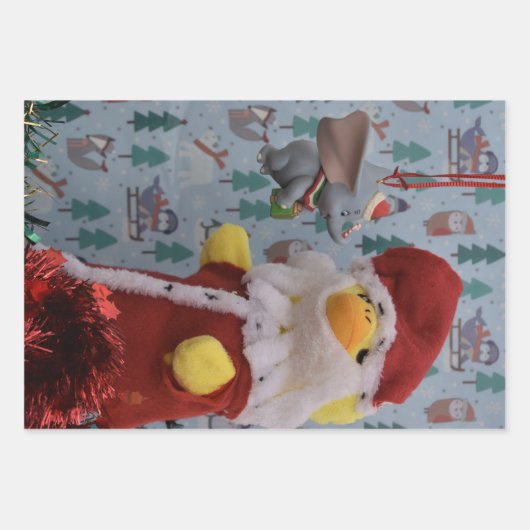 Danny Duck Santa. Tree Ornament Geschenkpapier Set (Vorderseite)