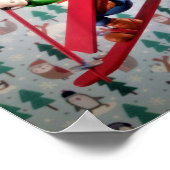 Danny Duck Santa. Tree Ornament Poster (Ecke)