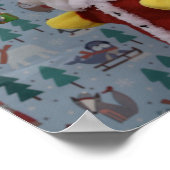 Danny Duck Santa. Tree Ornament Poster (Ecke)