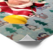 Danny Duck Santa. Tree Ornament Poster (Ecke)