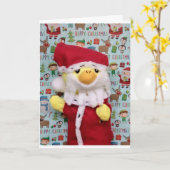 Danny Duck Santa Weihnachtskarte Karte (Gelbe Blume)