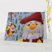 Danny Duck Santa Weihnachtskarte Karte (Gelbe Blume)