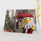 Danny Duck Santa Weihnachtskarte Karte (Gelbe Blume)