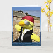 Danny Duck the Pirate Birthday Card Karte (Gelbe Blume)