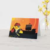 Danny Duck the Pirate Birthday Card Karte (Gelbe Blume)