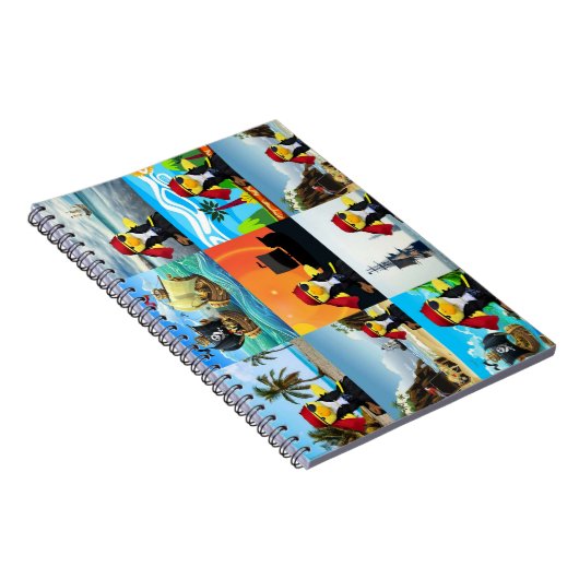 Danny Duck the Pirate Collage Notebook Notizblock (Rechte Seite)