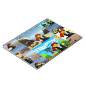 Danny Duck the Pirate Collage Notebook Notizblock (Linke Seite)