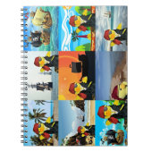 Danny Duck the Pirate Collage Notebook Notizblock (Vorderseite)