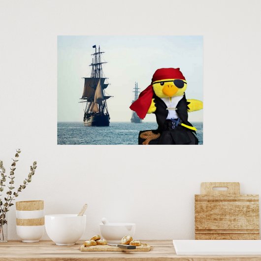 Danny Duck the Pirate. Poster (Küche)